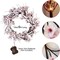 6FT Lighted Cherry Blossom Christmas Garland with Timer 48 LED Fairy Lights